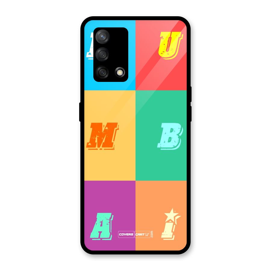 Mumbai Alphabets Glass Back Case for Oppo F19