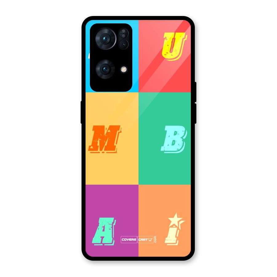 Mumbai Alphabets Glass Back Case for Oppo Reno7 Pro 5G