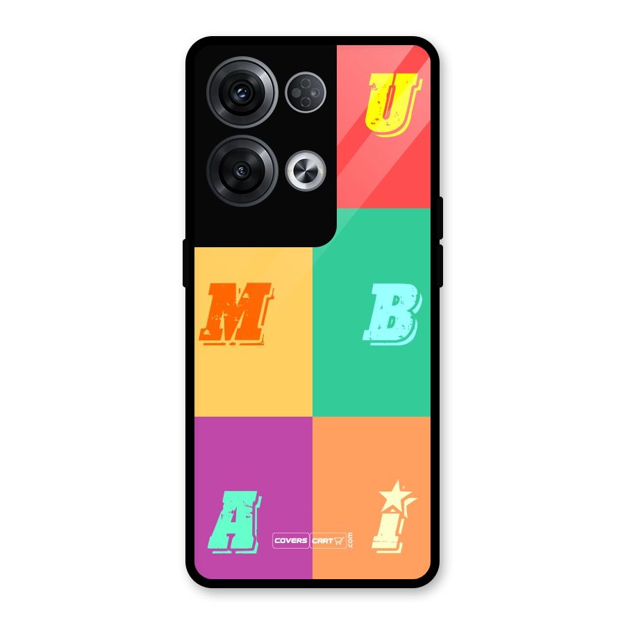 Mumbai Alphabets Glass Back Case for Oppo Reno8 Pro 5G