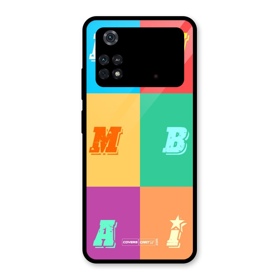 Mumbai Alphabets Glass Back Case for Poco M4 Pro 4G