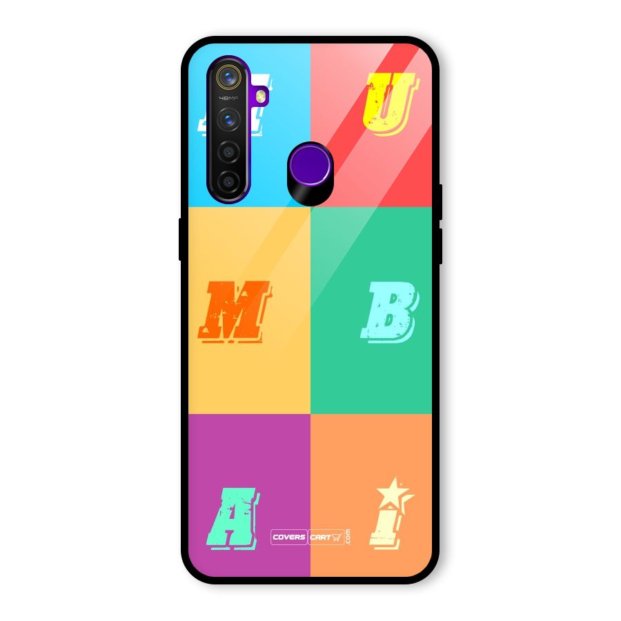 Mumbai Alphabets Glass Back Case for Realme 5 Pro