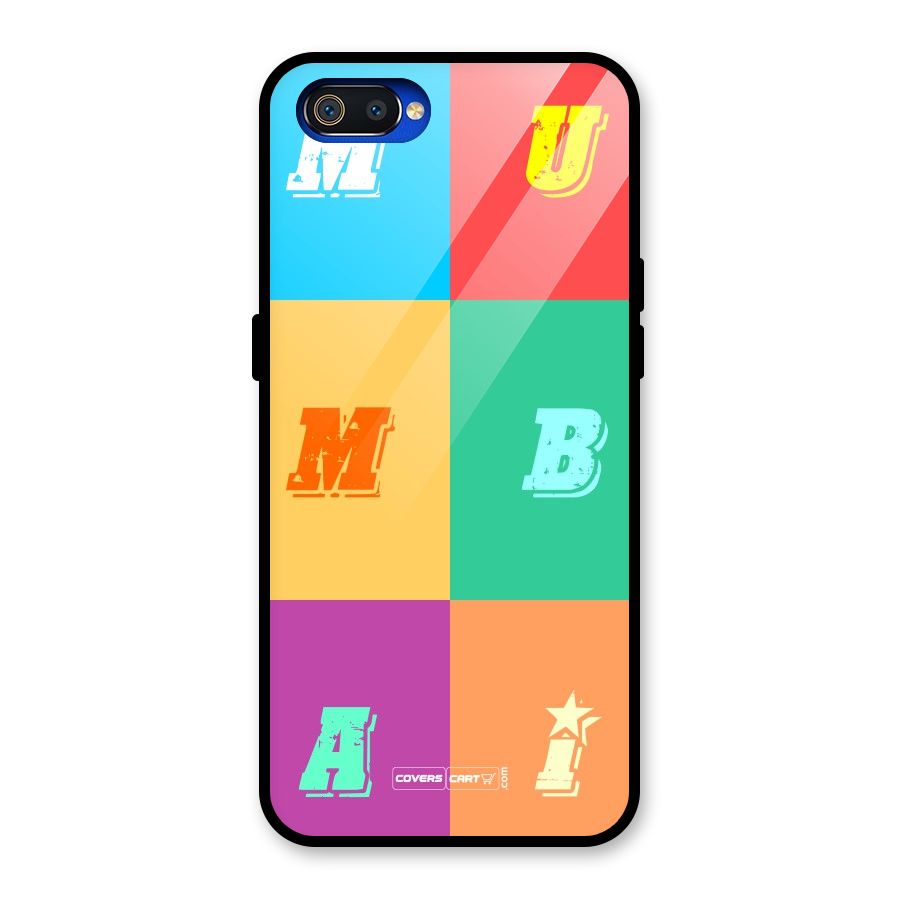 Mumbai Alphabets Glass Back Case for Realme C2
