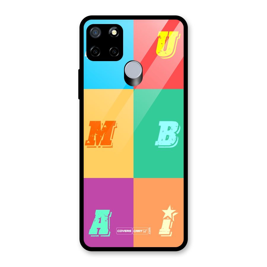 Mumbai Alphabets Glass Back Case for Realme Narzo 20