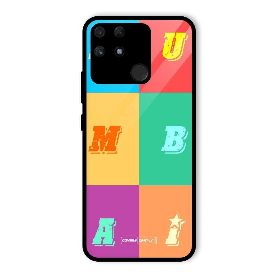 Mumbai Alphabets Glass Back Case for Realme Narzo 50A