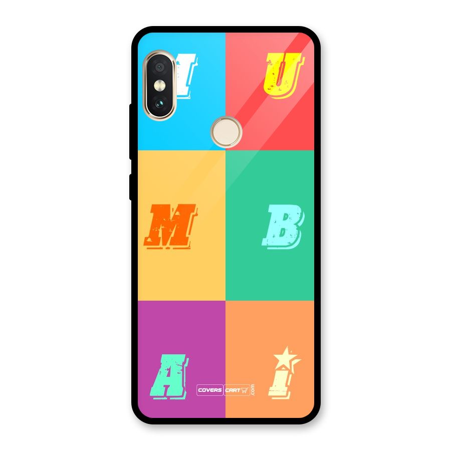 Mumbai Alphabets Glass Back Case for Redmi Note 5 Pro