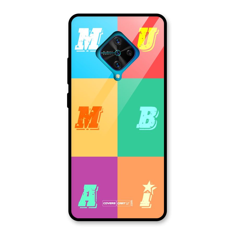 Mumbai Alphabets Glass Back Case for Vivo S1 Pro
