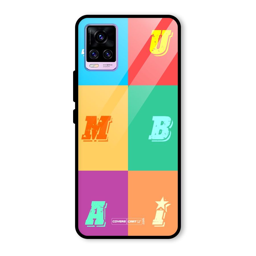 Mumbai Alphabets Glass Back Case for Vivo V20 Pro