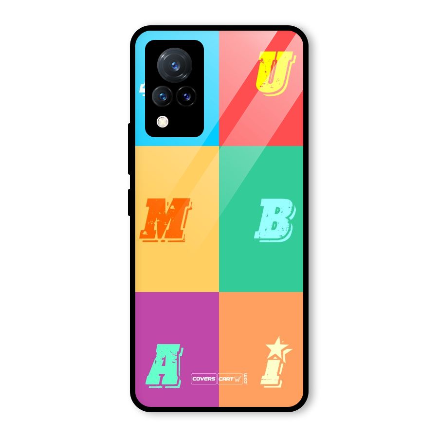 Mumbai Alphabets Glass Back Case for Vivo V21 5G