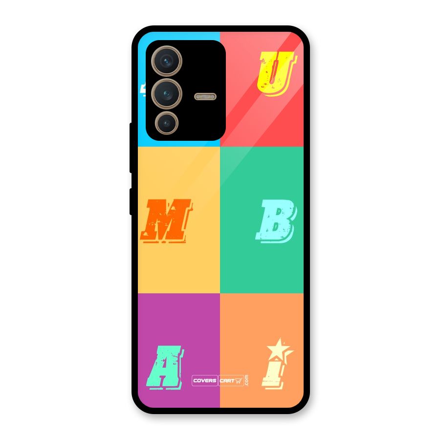 Mumbai Alphabets Glass Back Case for Vivo V23 5G