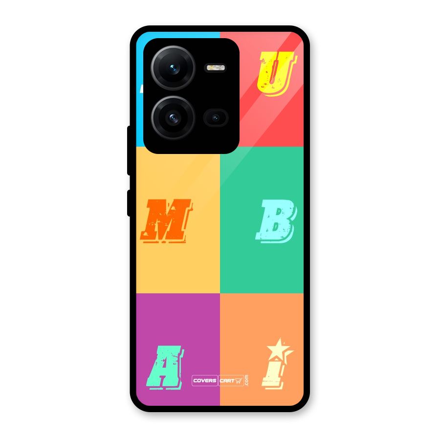 Mumbai Alphabets Glass Back Case for Vivo V25