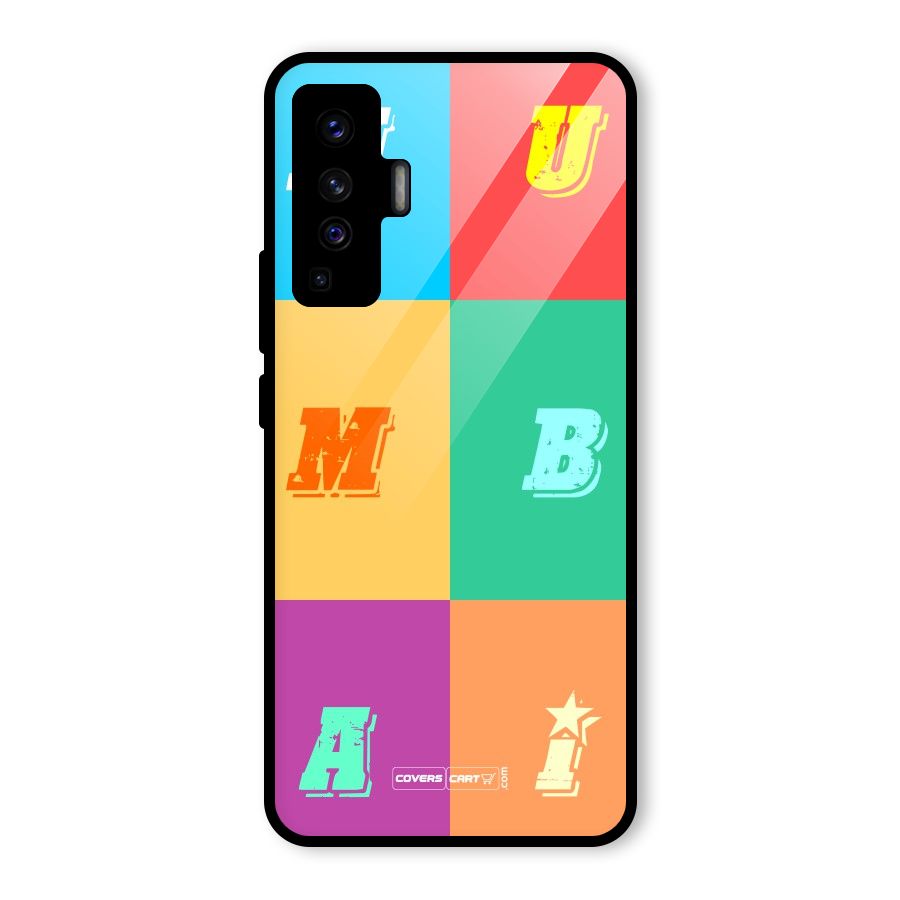Mumbai Alphabets Glass Back Case for Vivo X50