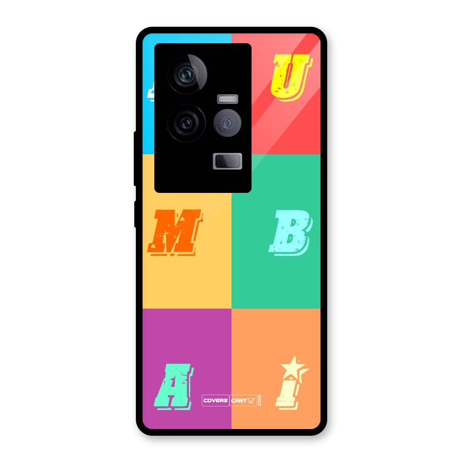 Mumbai Alphabets Glass Back Case for Vivo iQOO 11 5G