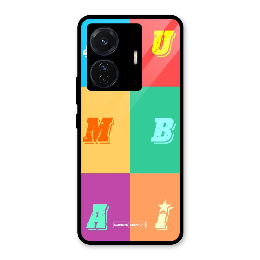 Mumbai Alphabets Glass Back Case for Vivo iQOO Z6 Pro