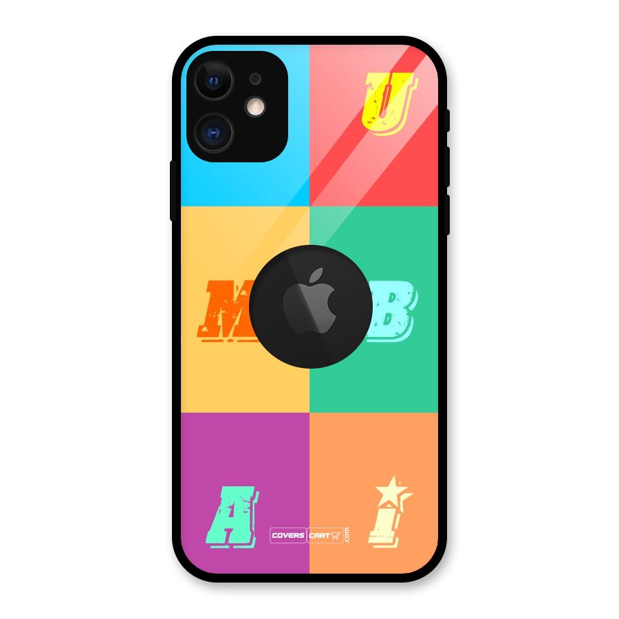 Mumbai Alphabets Glass Back Case for iPhone 11 Logo Cut