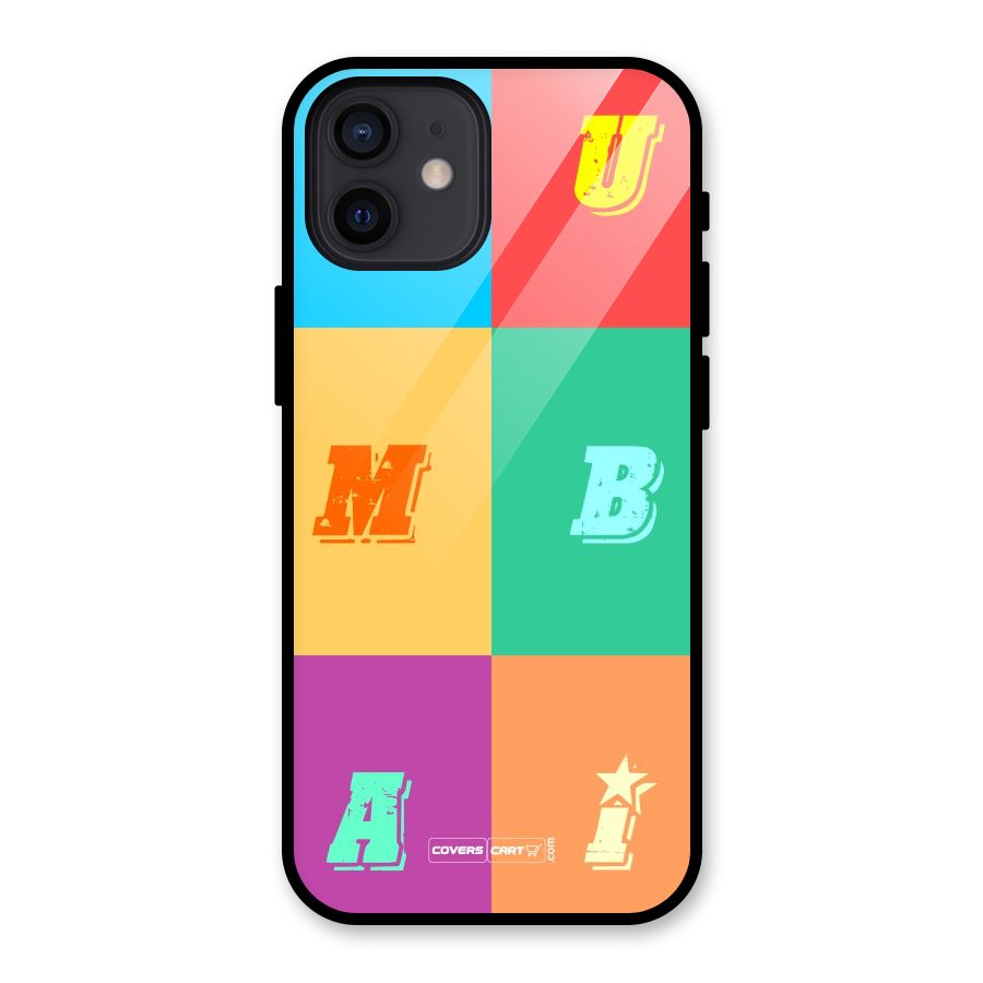 Mumbai Alphabets Glass Back Case for iPhone 12