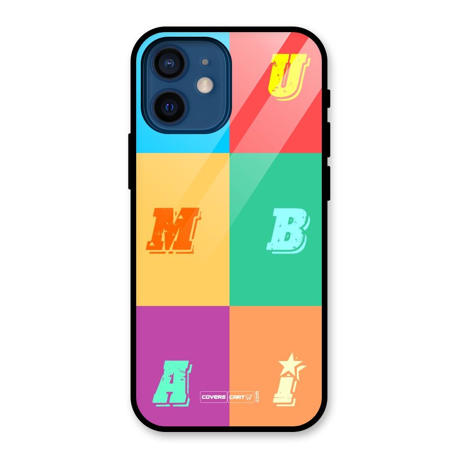 Mumbai Alphabets Glass Back Case for iPhone 12 Mini