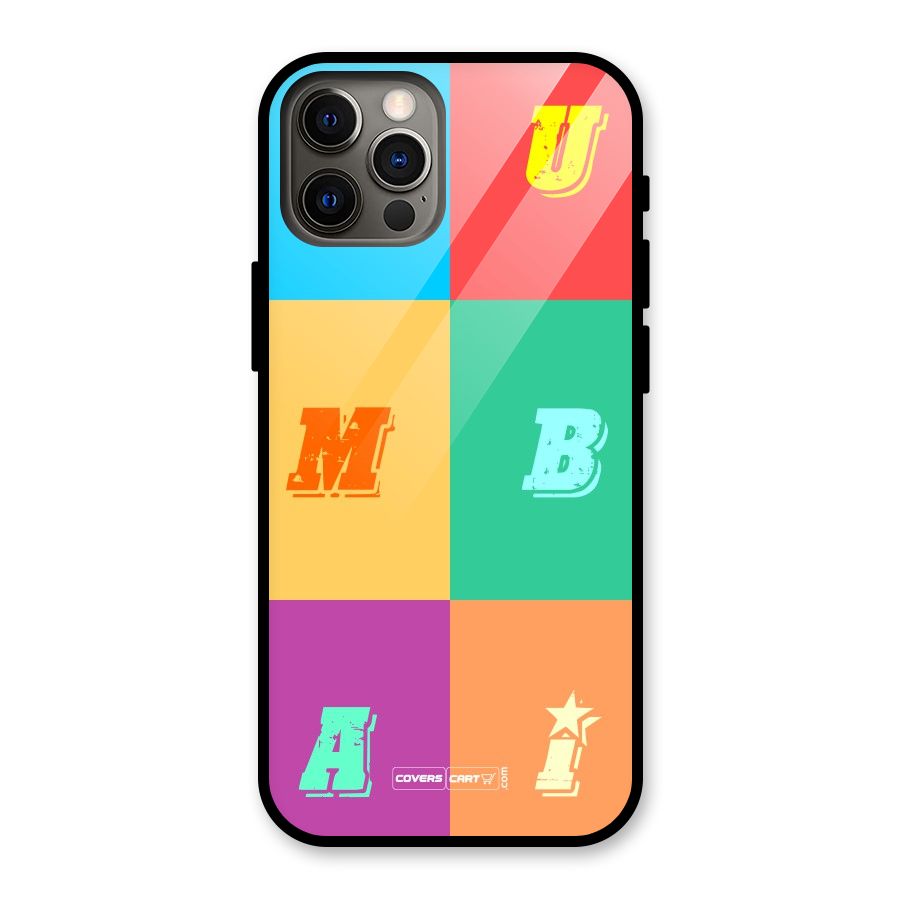 Mumbai Alphabets Glass Back Case for iPhone 12 Pro
