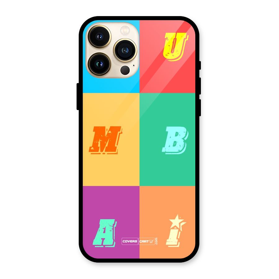 Mumbai Alphabets Glass Back Case for iPhone 13 Pro Max