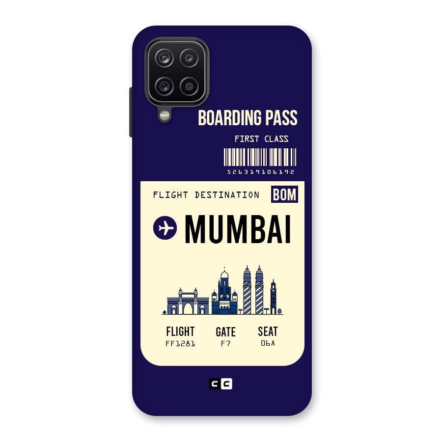Mumbai Boarding Pass Back Case for Galaxy A12