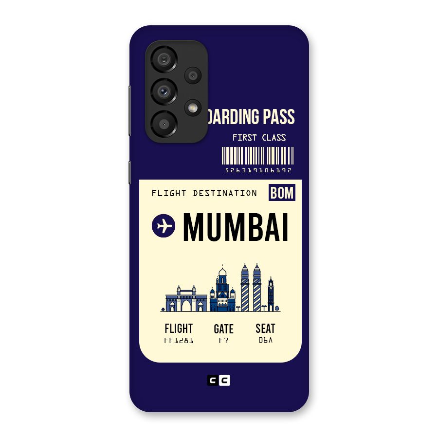 Mumbai Boarding Pass Back Case for Galaxy A33 5G