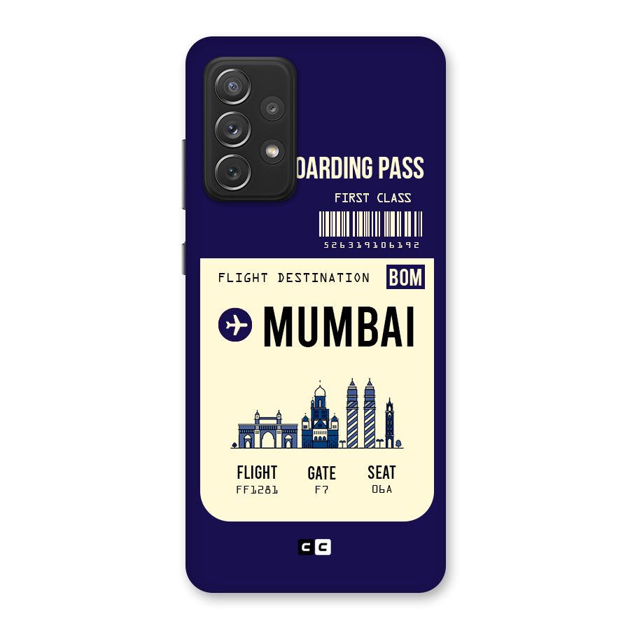 Mumbai Boarding Pass Back Case for Galaxy A72