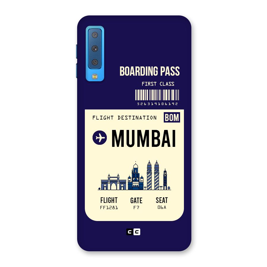 Mumbai Boarding Pass Back Case for Galaxy A7 (2018)