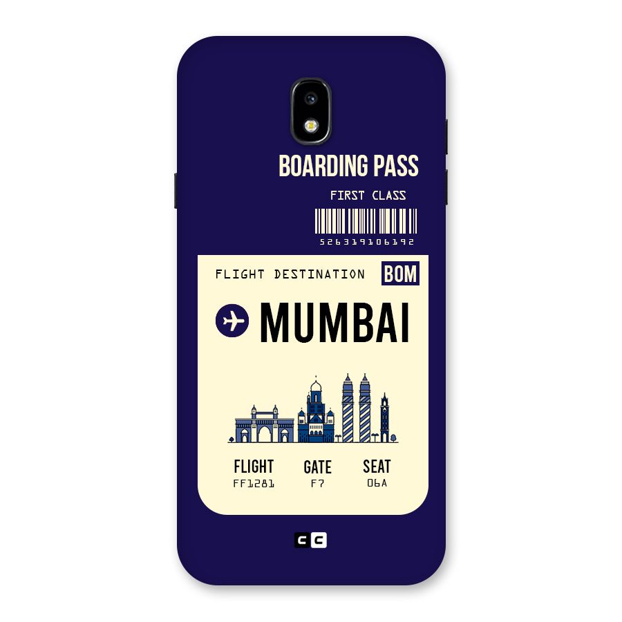 Mumbai Boarding Pass Back Case for Galaxy J7 Pro