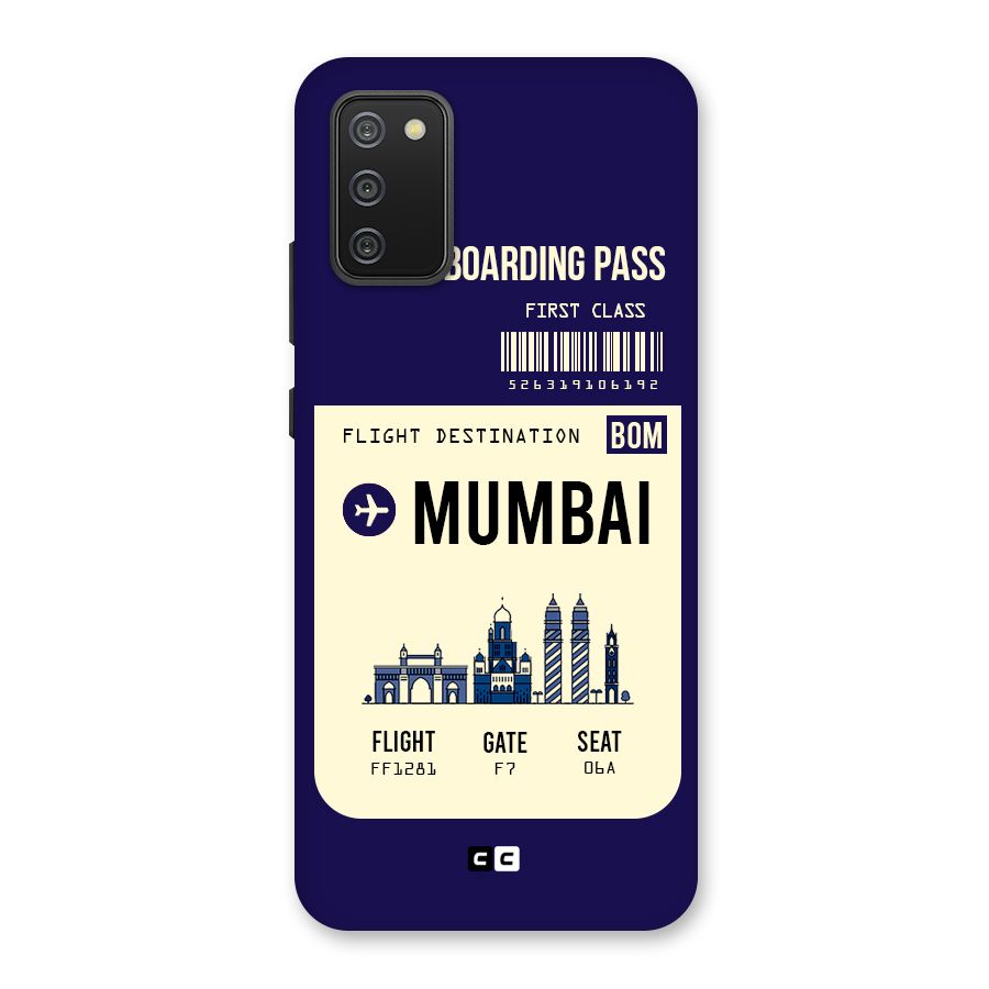 Mumbai Boarding Pass Back Case for Galaxy M02s