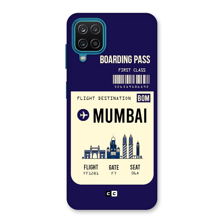 Mumbai Boarding Pass Back Case for Galaxy M12