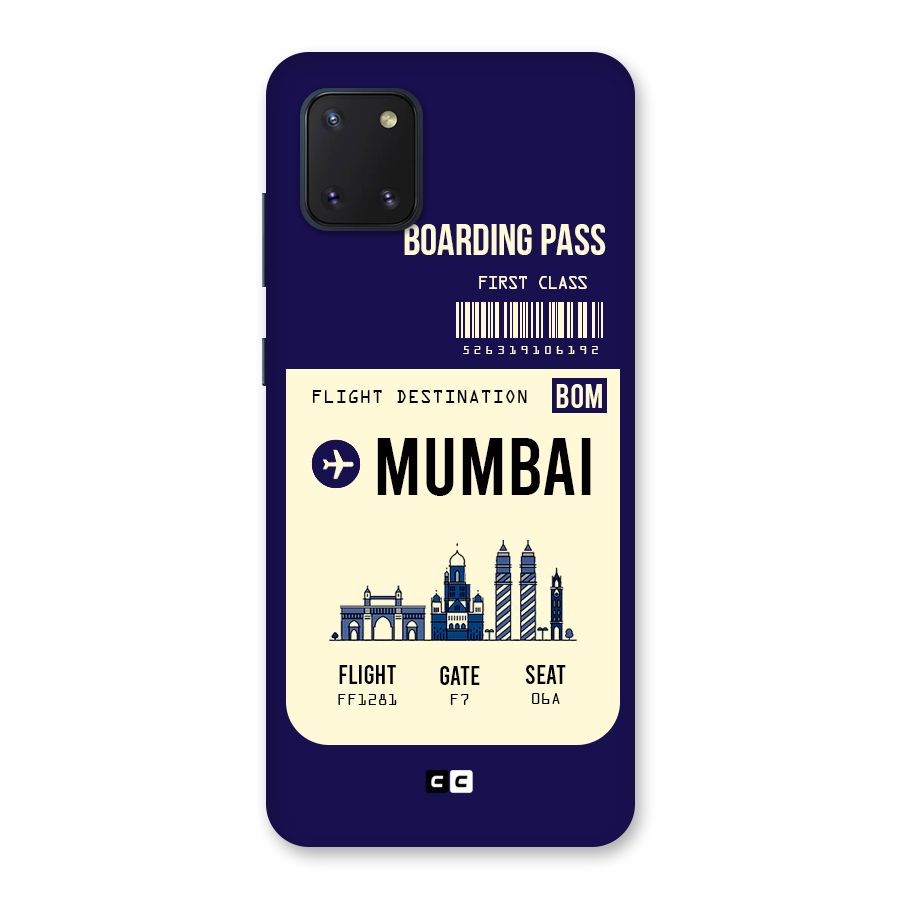 Mumbai Boarding Pass Back Case for Galaxy Note 10 Lite