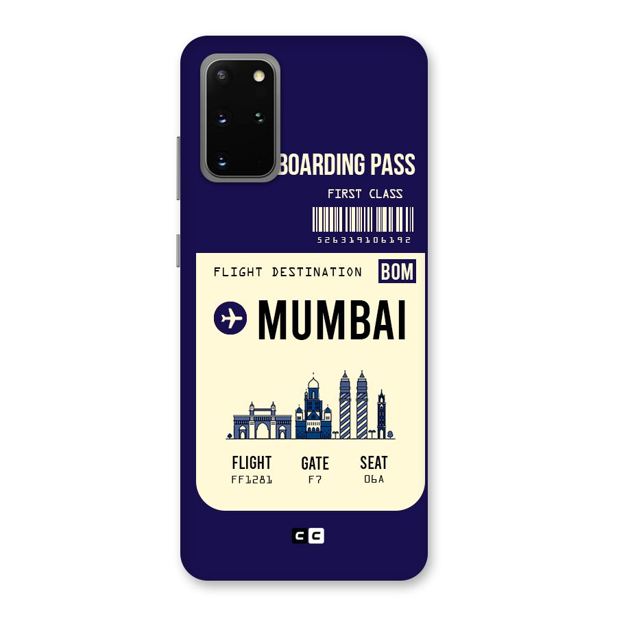 Mumbai Boarding Pass Back Case for Galaxy S20 Plus