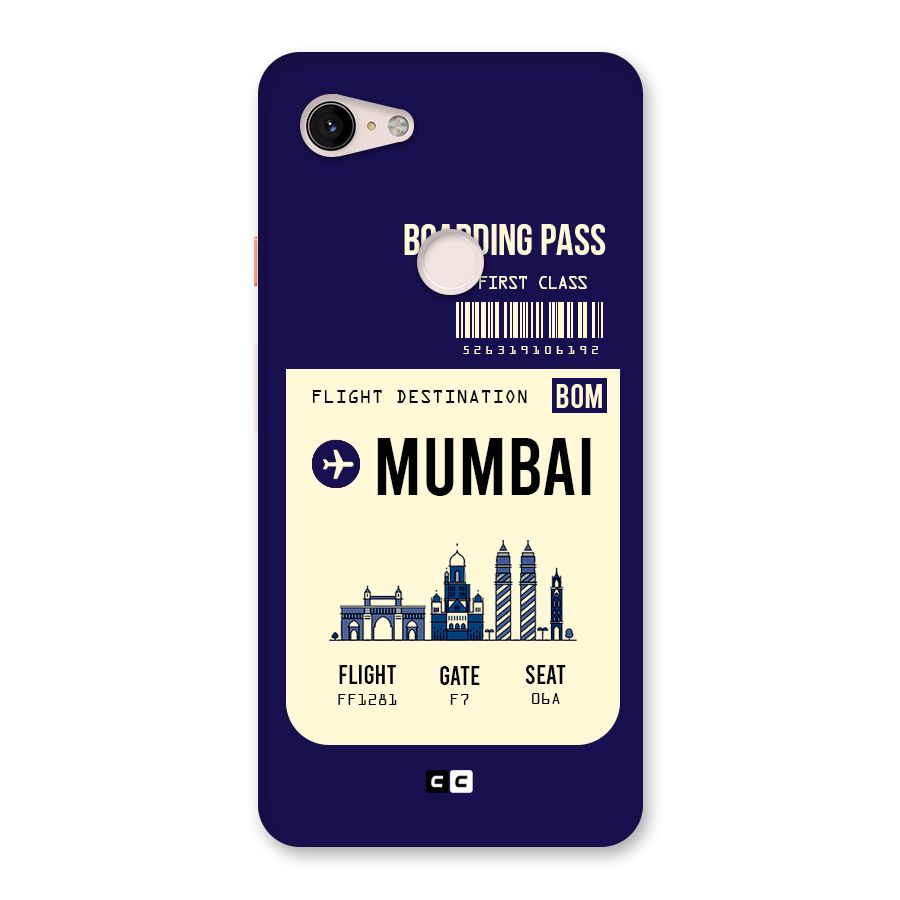 Mumbai Boarding Pass Back Case for Google Pixel 3 XL
