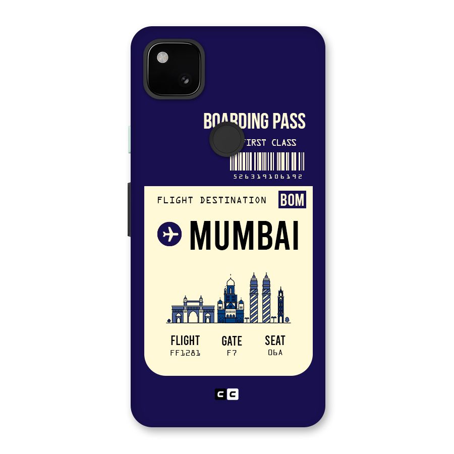 Mumbai Boarding Pass Back Case for Google Pixel 4a