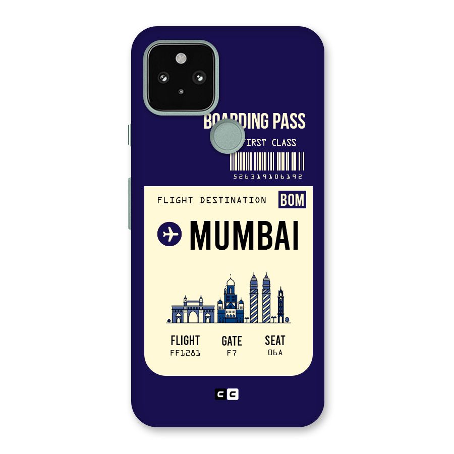 Mumbai Boarding Pass Back Case for Google Pixel 5