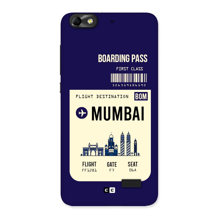 Mumbai Boarding Pass Back Case for Honor 4C