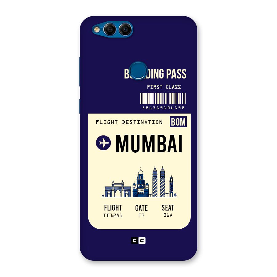 Mumbai Boarding Pass Back Case for Honor 7X
