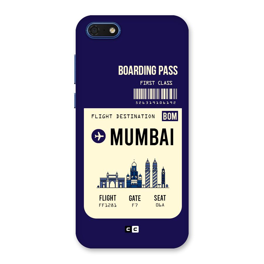 Mumbai Boarding Pass Back Case for Honor 7s