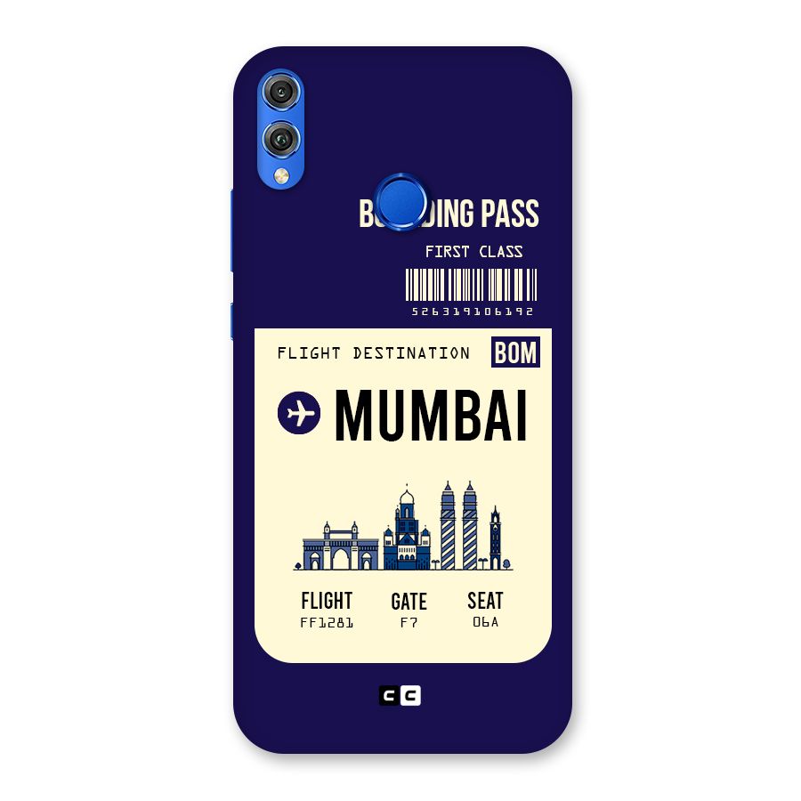 Mumbai Boarding Pass Back Case for Honor 8X
