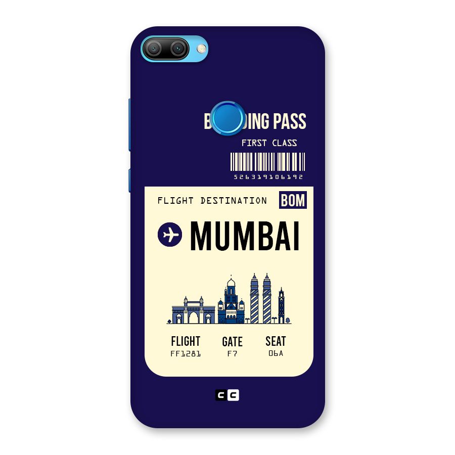 Mumbai Boarding Pass Back Case for Honor 9N