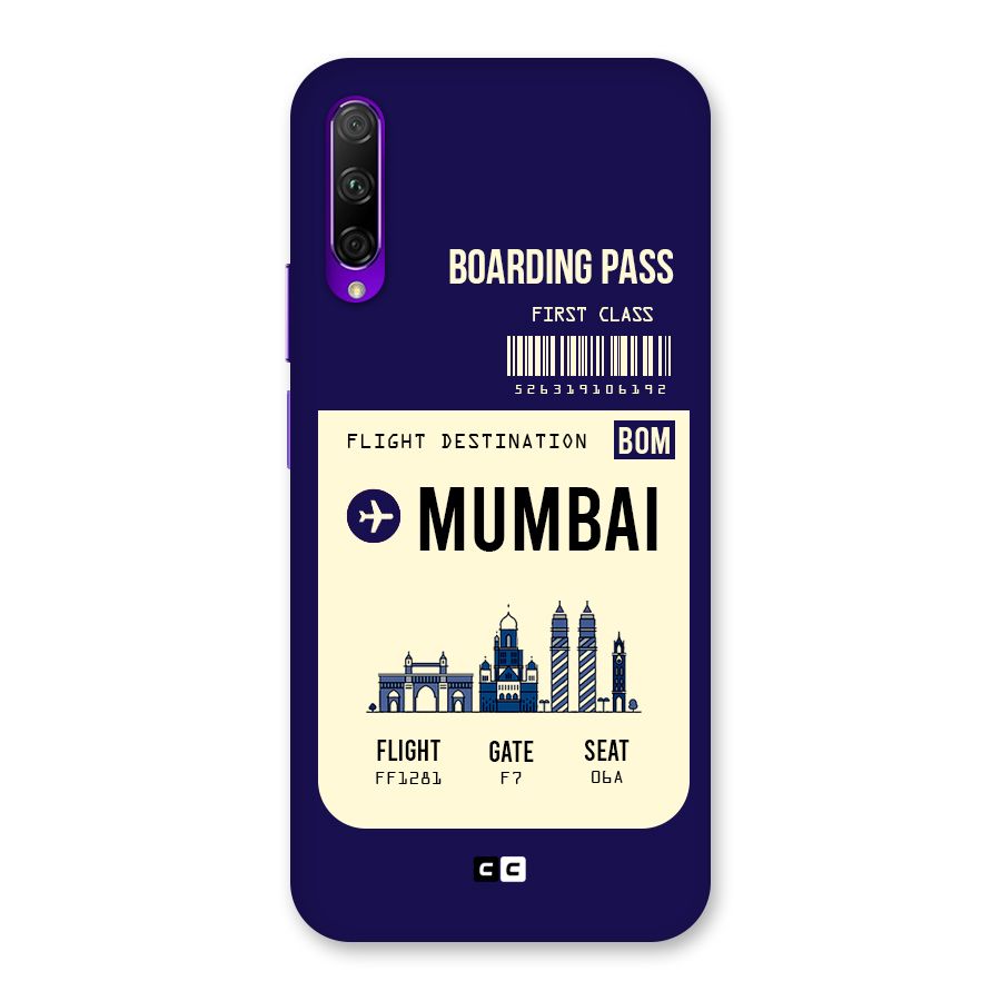 Mumbai Boarding Pass Back Case for Honor 9X Pro