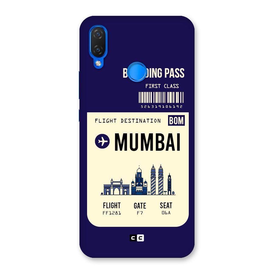Mumbai Boarding Pass Back Case for Huawei P Smart+