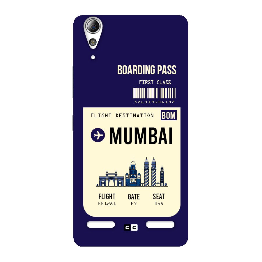 Mumbai Boarding Pass Back Case for Lenovo A6000
