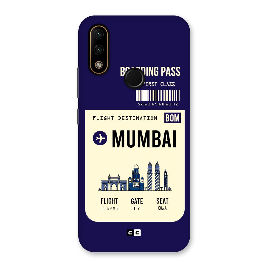 Mumbai Boarding Pass Back Case for Lenovo A6 Note