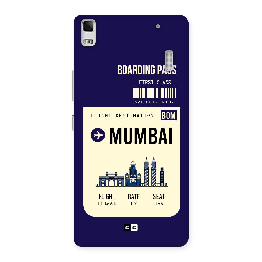 Mumbai Boarding Pass Back Case for Lenovo K3 Note
