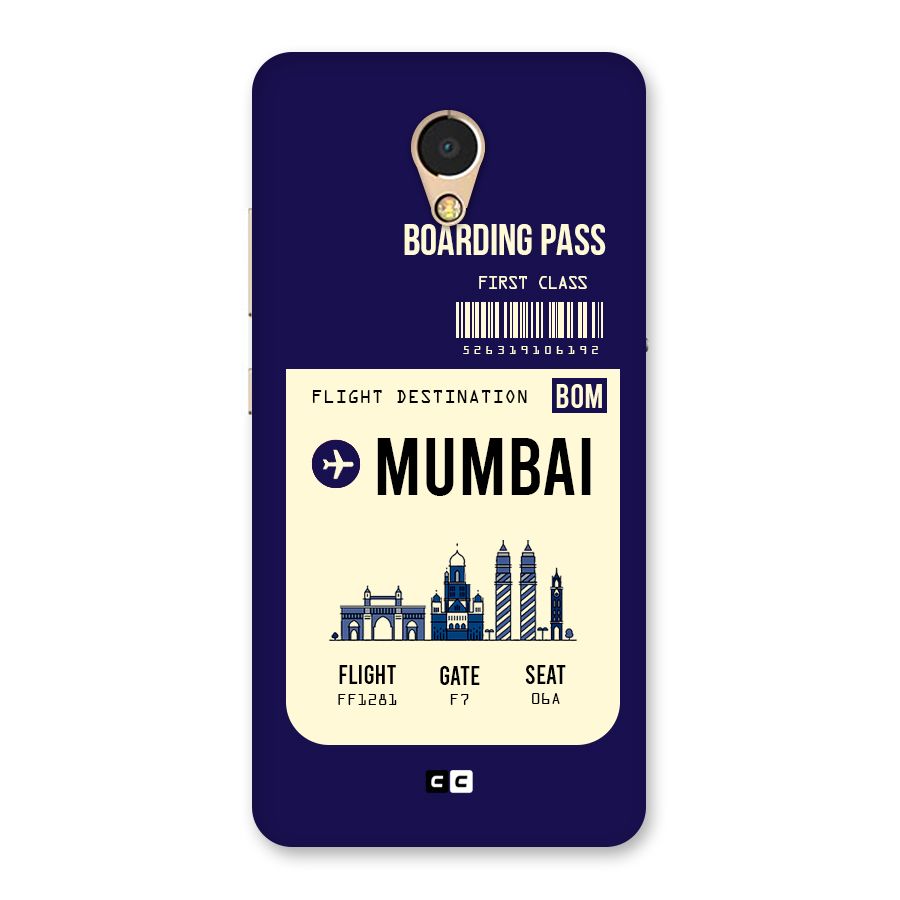 Mumbai Boarding Pass Back Case for Lenovo P2
