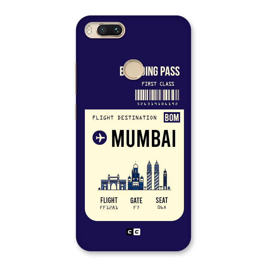 Mumbai Boarding Pass Back Case for Mi A1