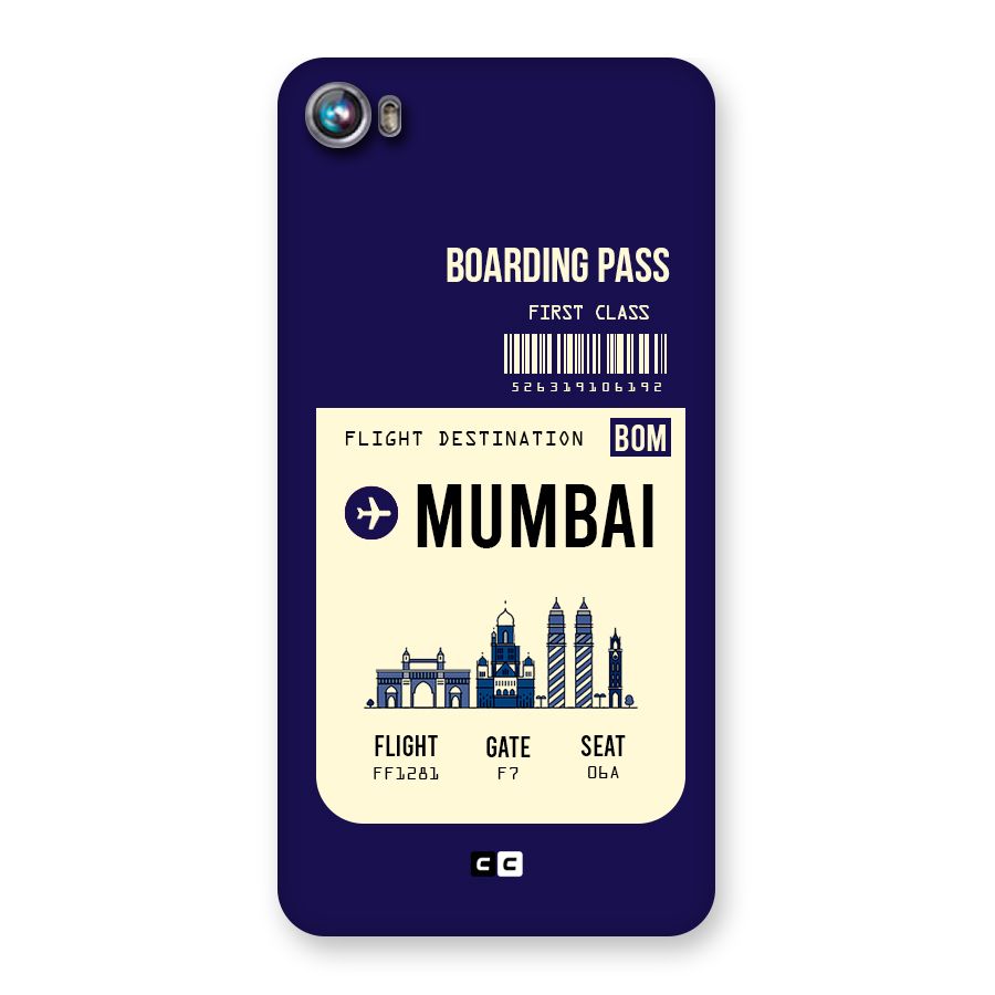 Mumbai Boarding Pass Back Case for Micromax Canvas Fire 4 A107