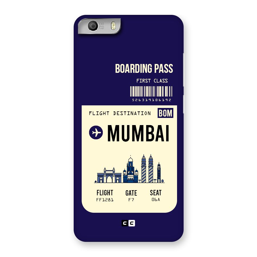 Mumbai Boarding Pass Back Case for Micromax Canvas Knight 2