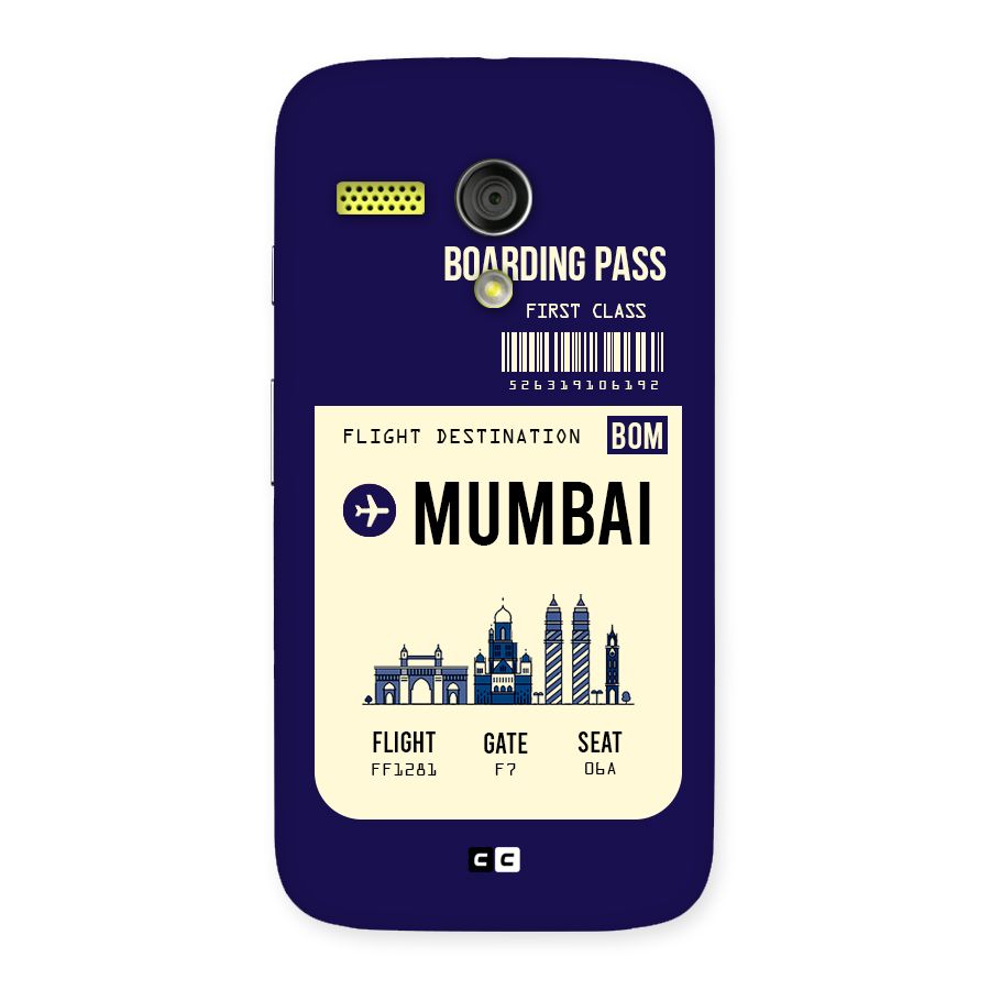 Mumbai Boarding Pass Back Case for Moto G