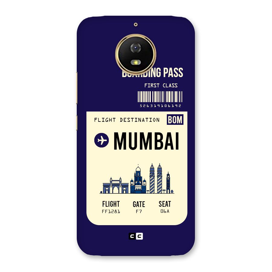 Mumbai Boarding Pass Back Case for Moto G5s
